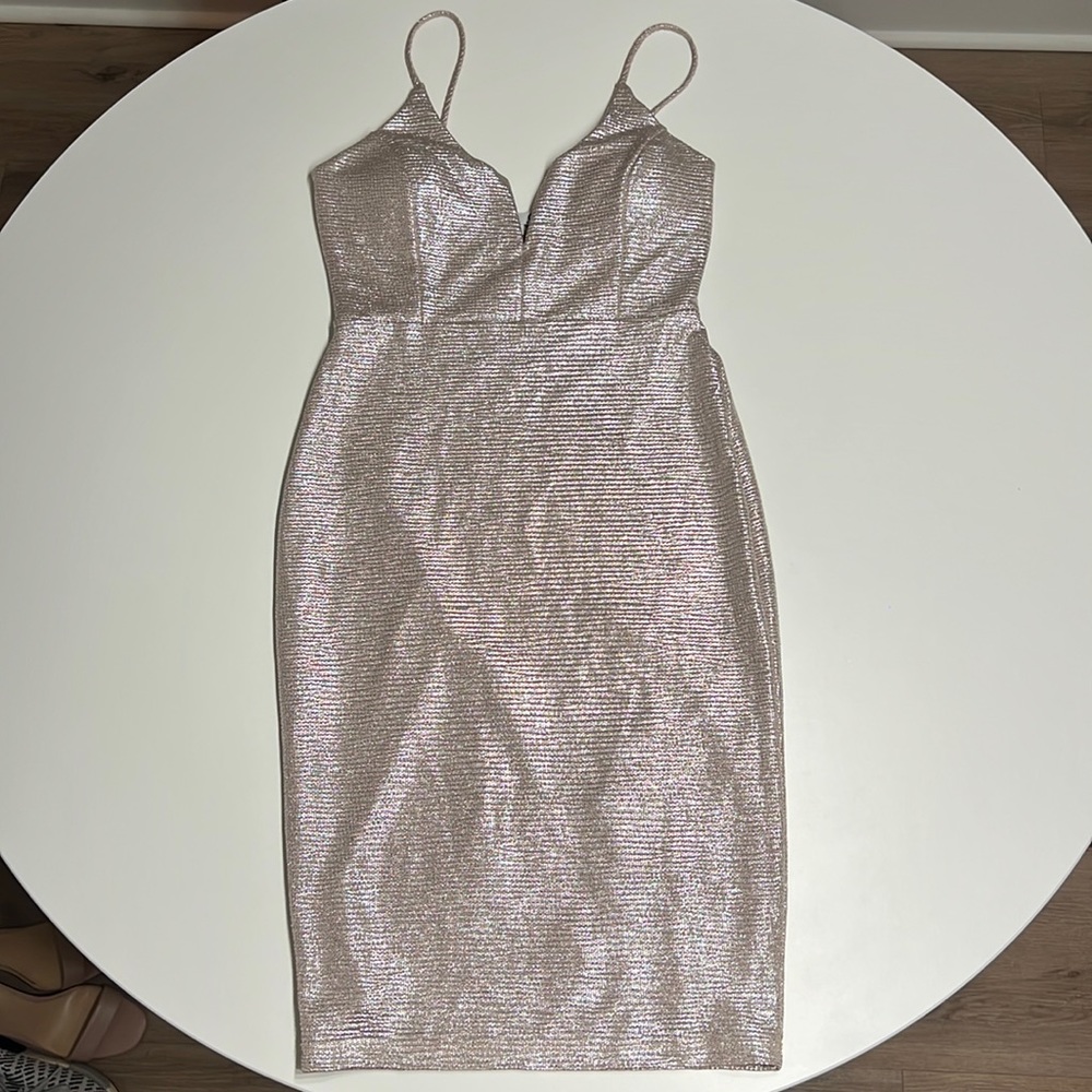 G by Guess champagne colored dress